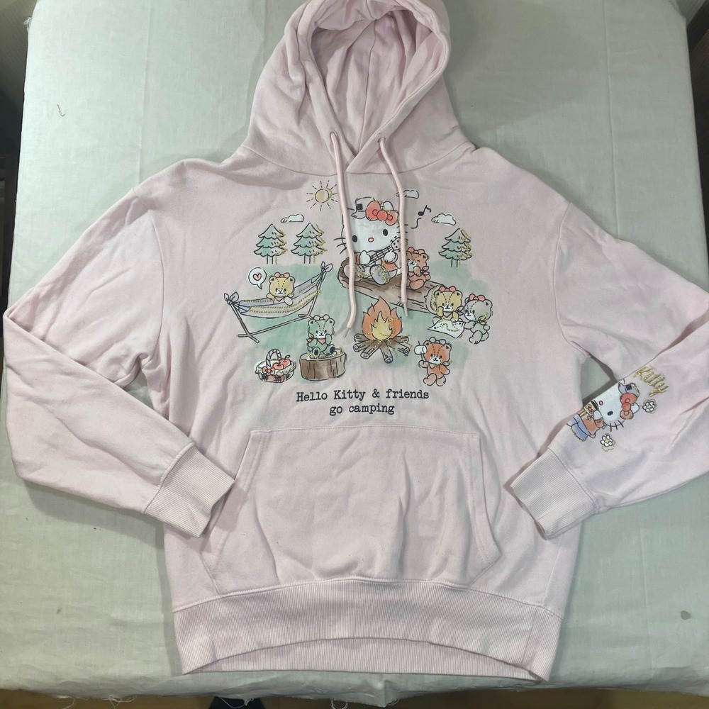 Sanrio Hello Kitty & Friends Go Camping Pink Hoodie XS KYN001AWNSC
